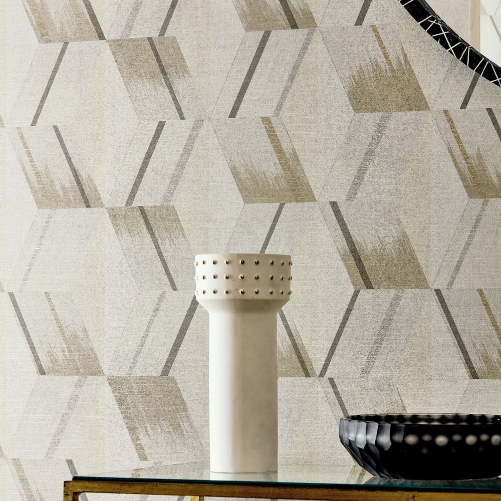 Rhombi Wallpaper 312894 by Zoffany in Empire Grey